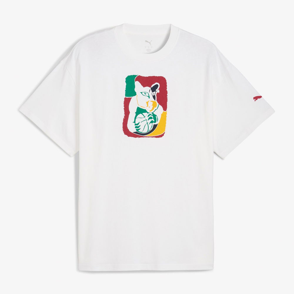 Puma Dylan Exhibit iv Erkek Beyaz T-Shirt