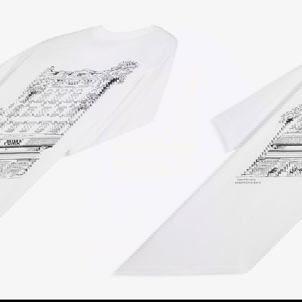 Puma Graphics Hotel Relaxed Erkek Beyaz T-Shirt