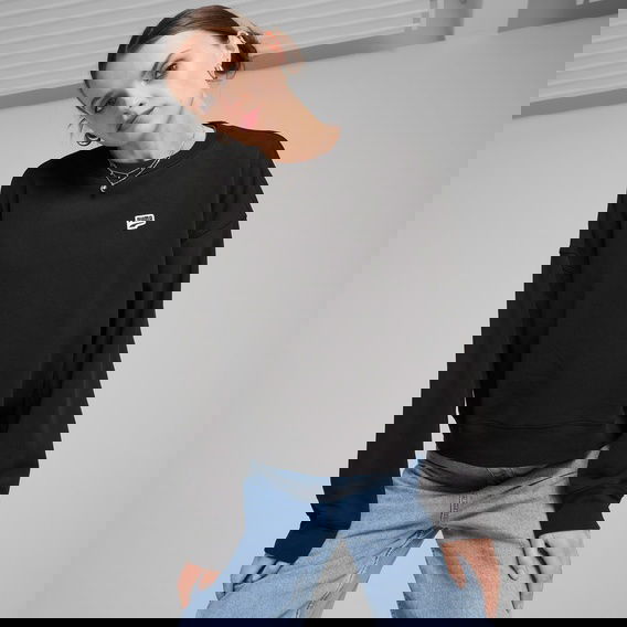 Puma Downtown Re:Collection Crew Kadın Siyah Sweatshirt