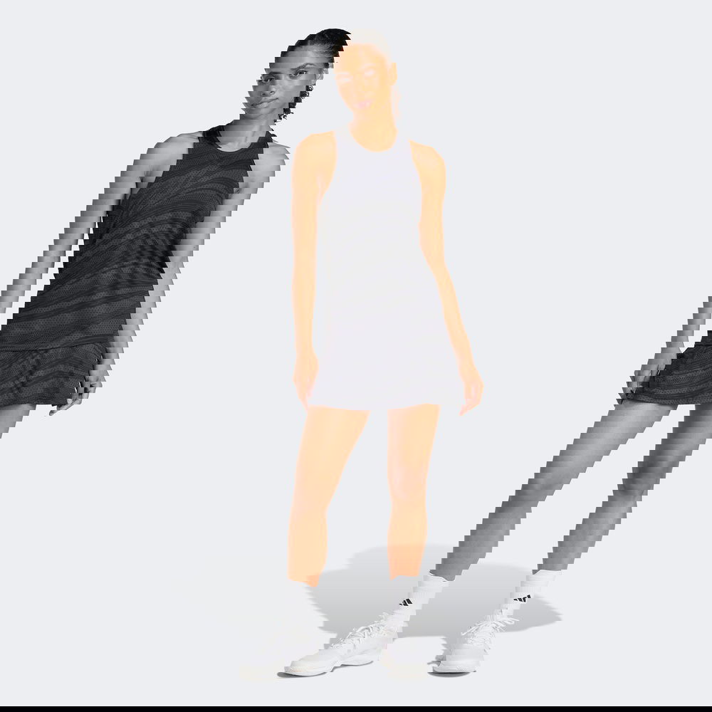 adidas Club Graphskirt Kadın Gri Tenis Eteği