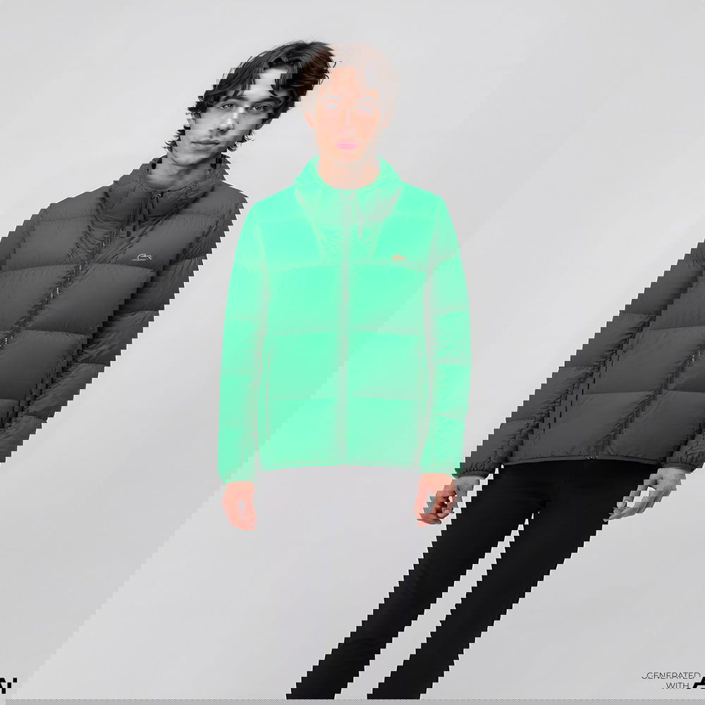Lacoste Sport Water Repelllant Erkek Yeşil Mont