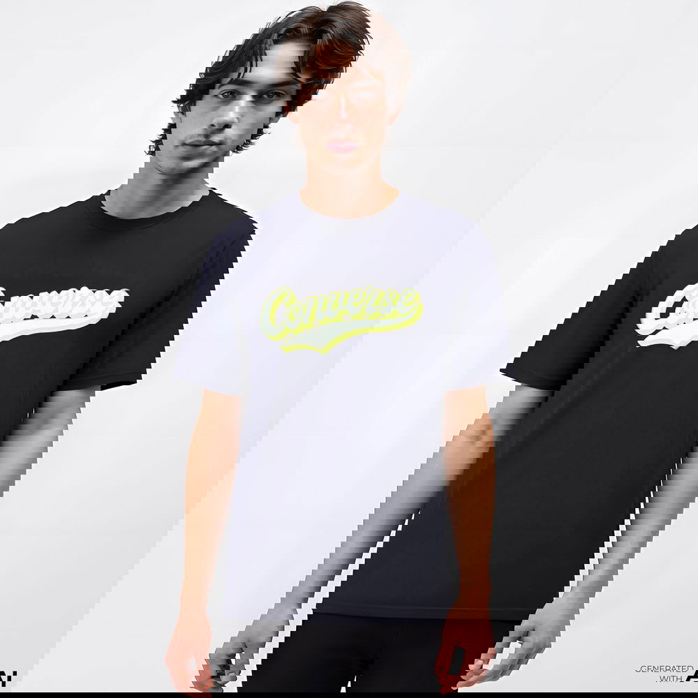 Converse Erkek Baskılı Siyah T-Shirt