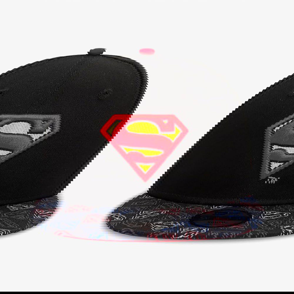 New Era Chyt Super Aop 9Fifty Supman Çocuk Siyah Şapka