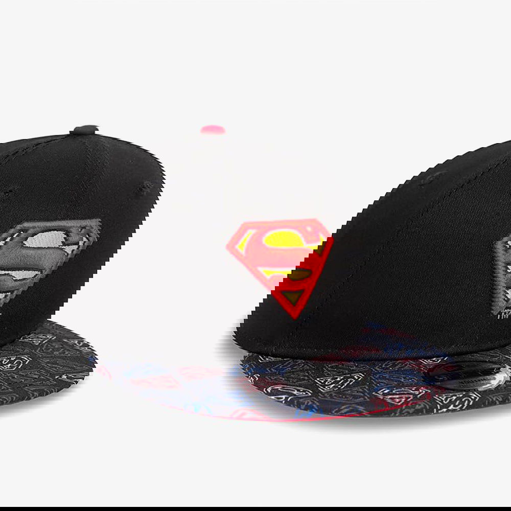 New Era Chyt Super Aop 9Fifty Supman Çocuk Siyah Şapka