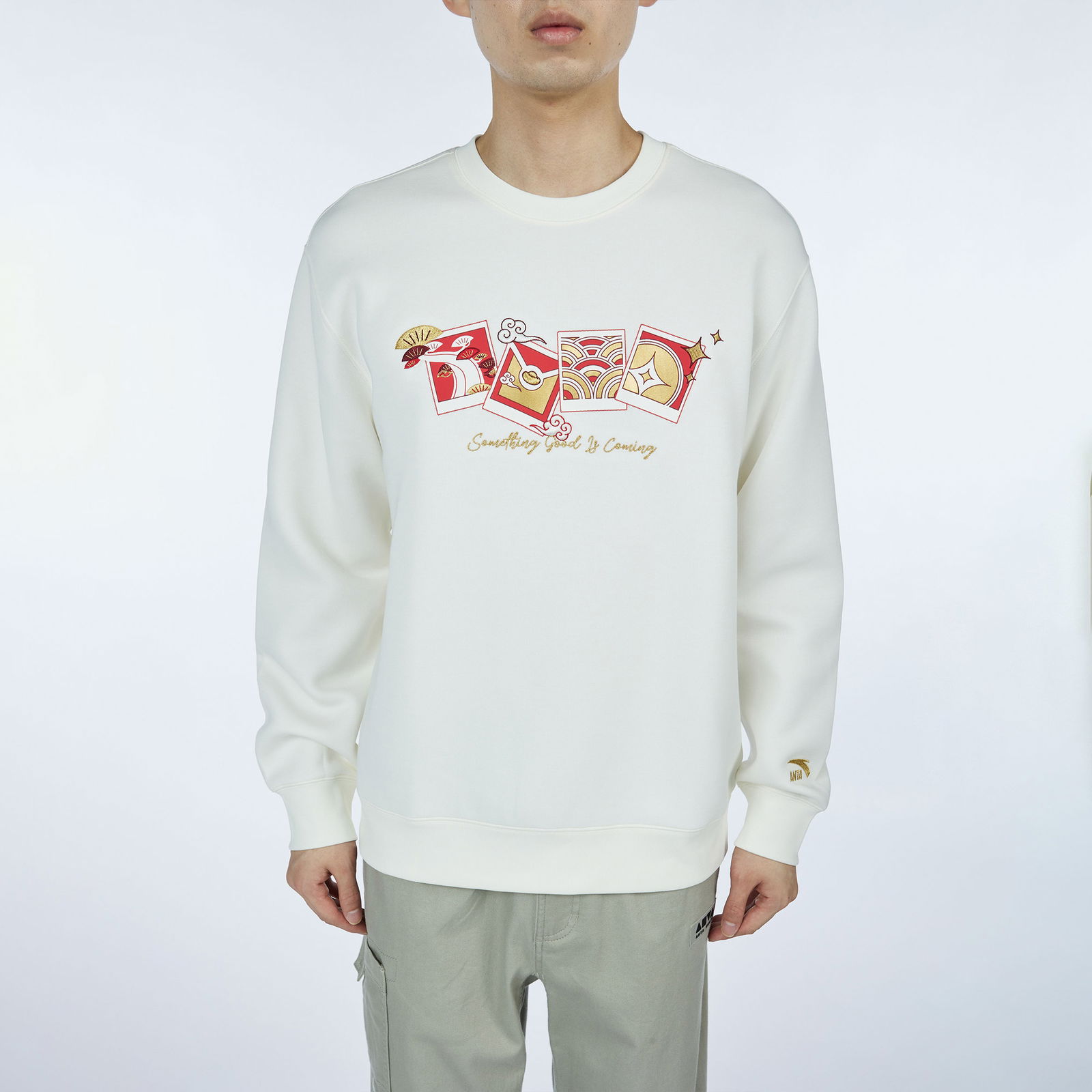 Anta CNY Good Luck Erkek Bej Sweatshirt