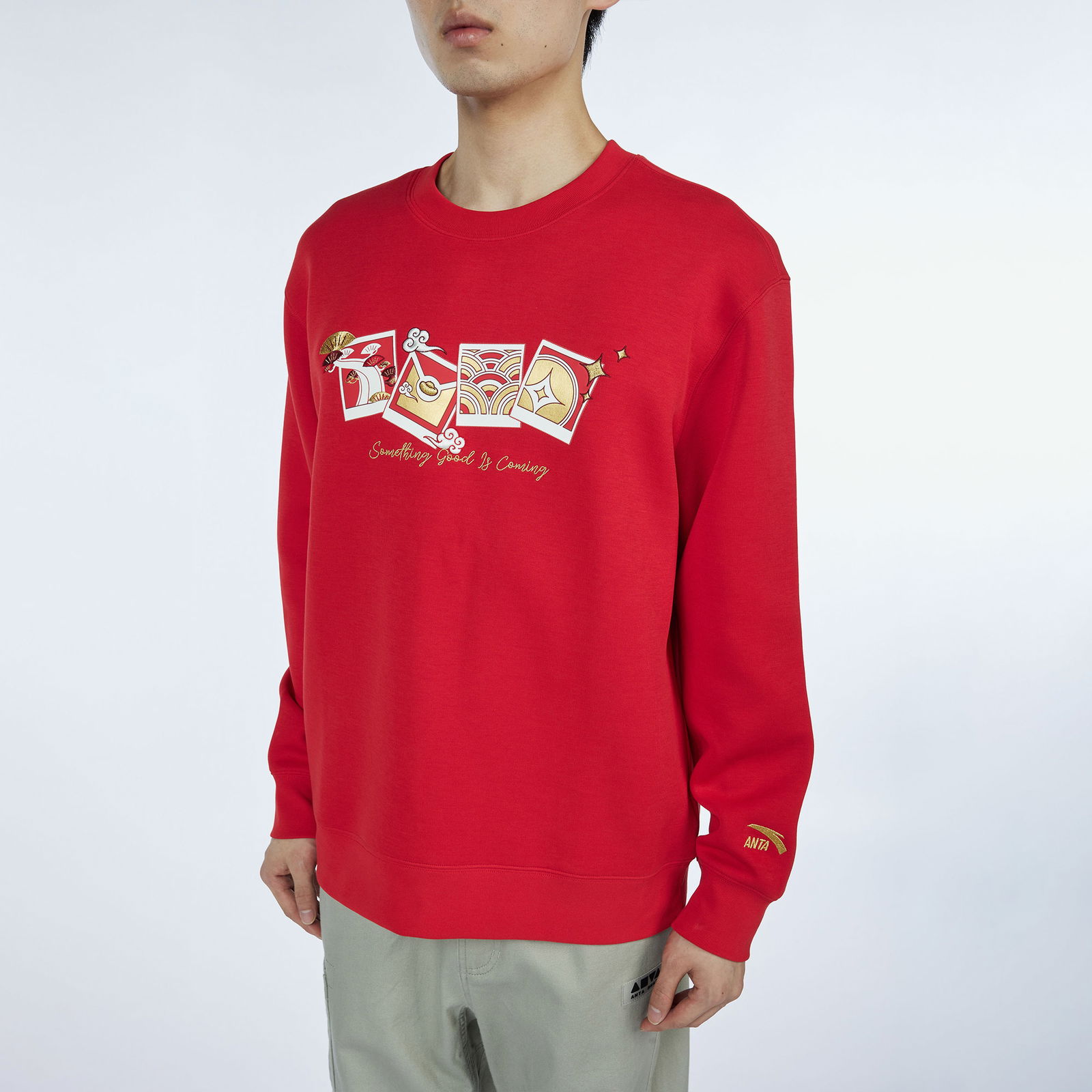 Anta CNY Good Luck Erkek Bej Sweatshirt