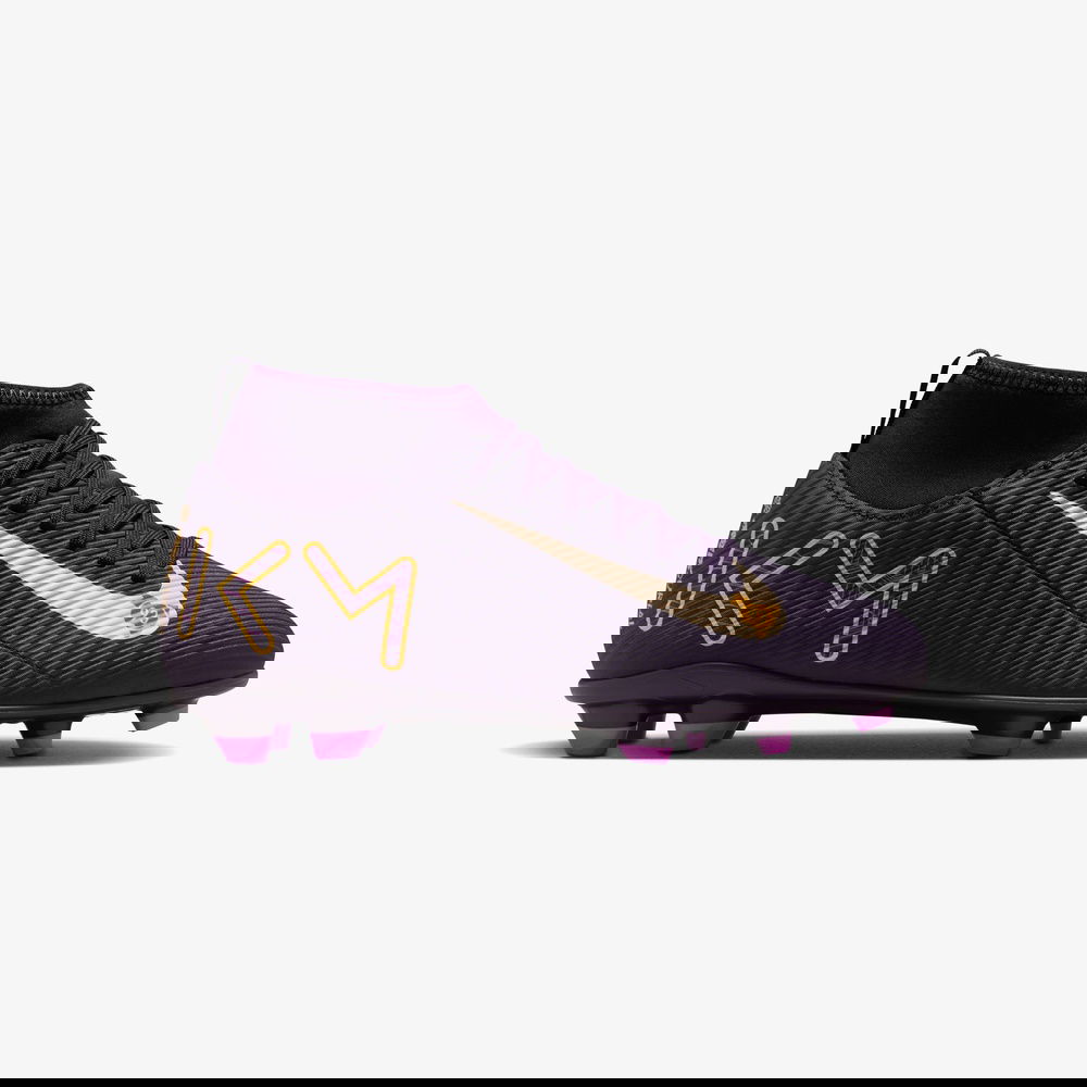 Nike Jr. Mercurial Superfly 10 Club "Kylian Mbappe" Çocuk Mor Çim Saha Kramponu