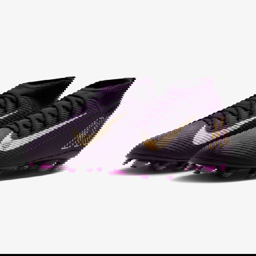 Nike Jr. Mercurial Superfly 10 Club "Kylian Mbappe" Çocuk Mor Çim Saha Kramponu
