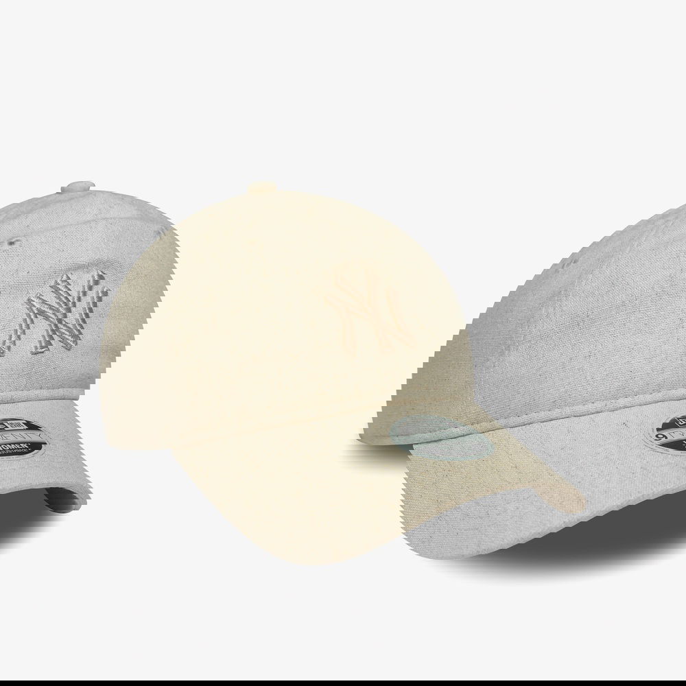 New Era 9Forty New York Yankes Mlb Linen Kadın Krem Şapka