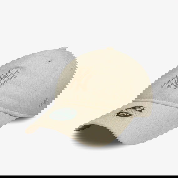 New Era 9Forty New York Yankes Mlb Linen Kadın Krem Şapka