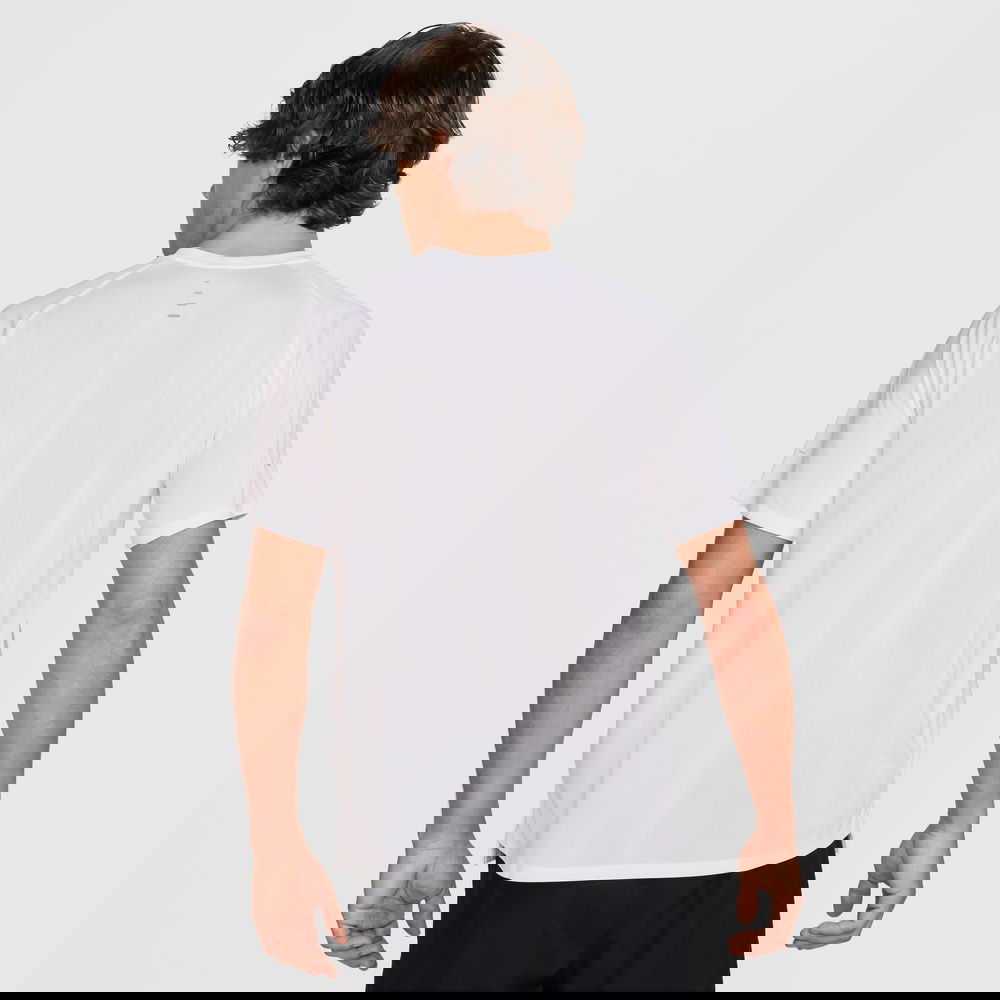 Nike Stride Erkek Beyaz Koşu T-Shirtü
