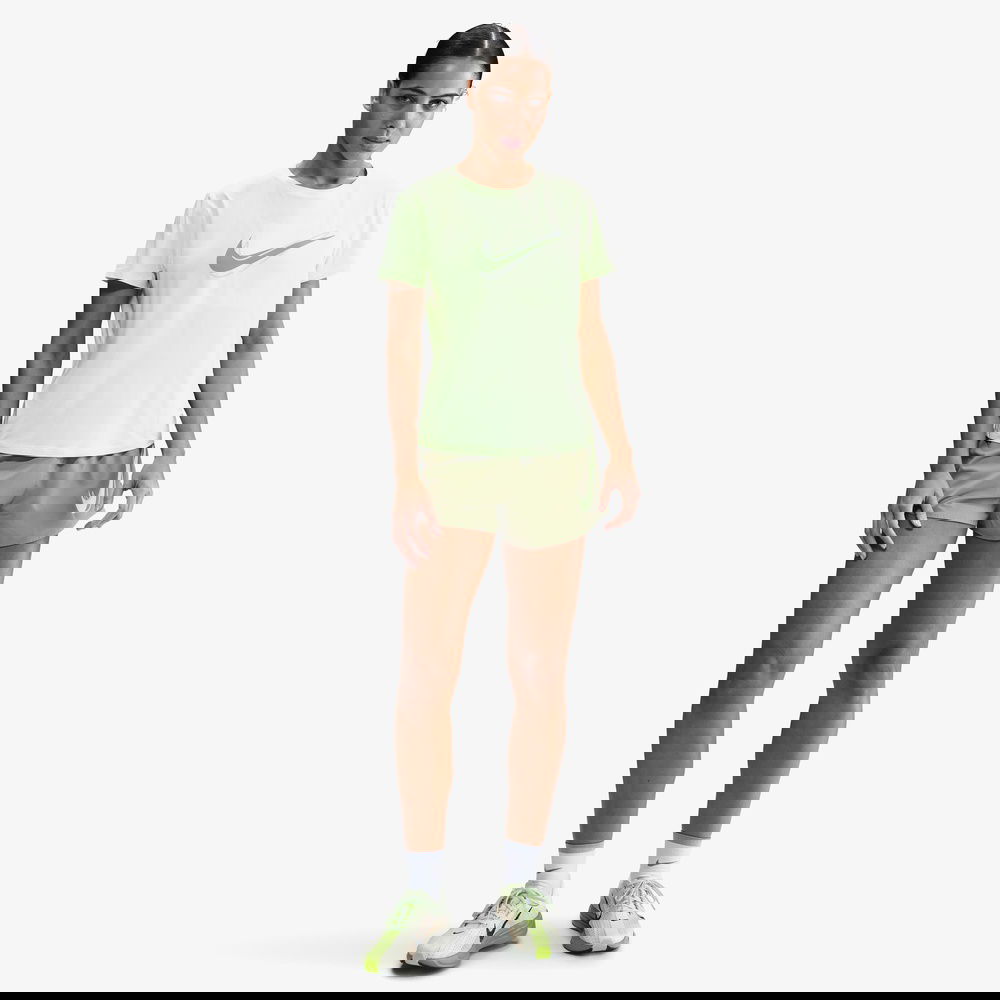 Nike One Swoosh Kadın Sarı Koşu T-Shirtü