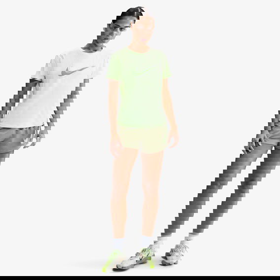 Nike One Swoosh Kadın Sarı Koşu T-Shirtü