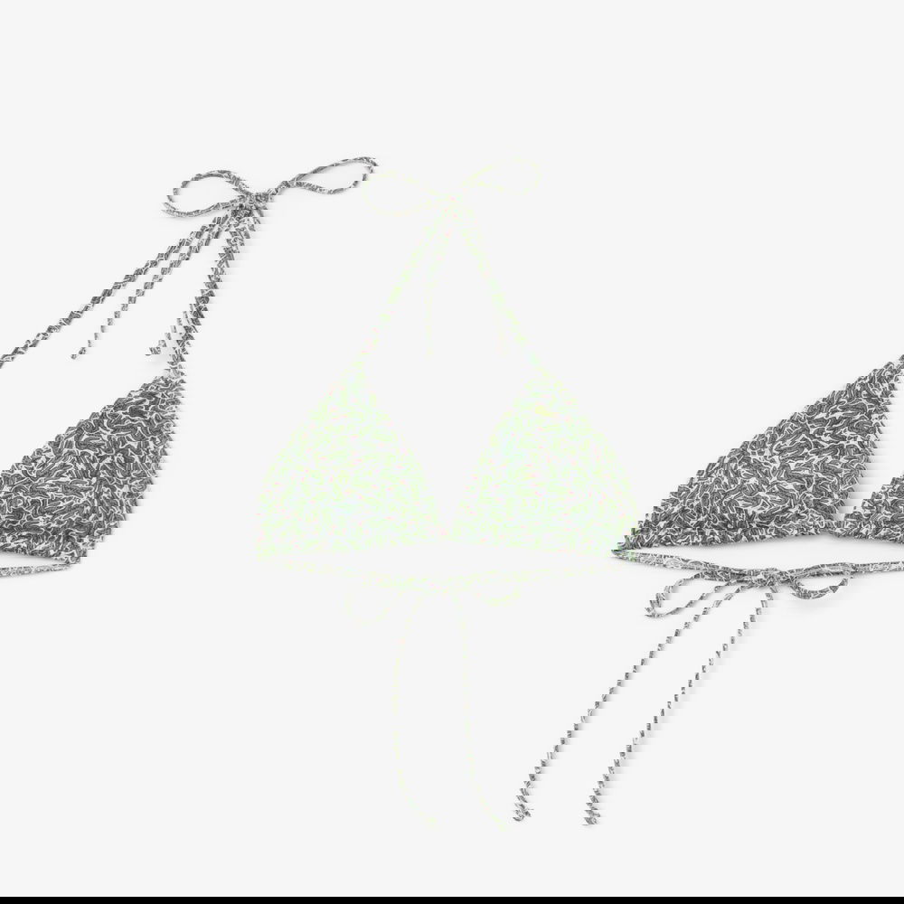 Lacoste Classic Kadın Baskılı Yeşil Bikini Üstü