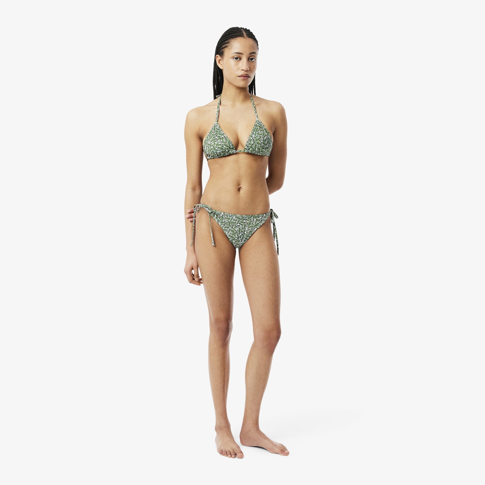 Lacoste Classic Kadın Baskılı Yeşil Bikini Altı