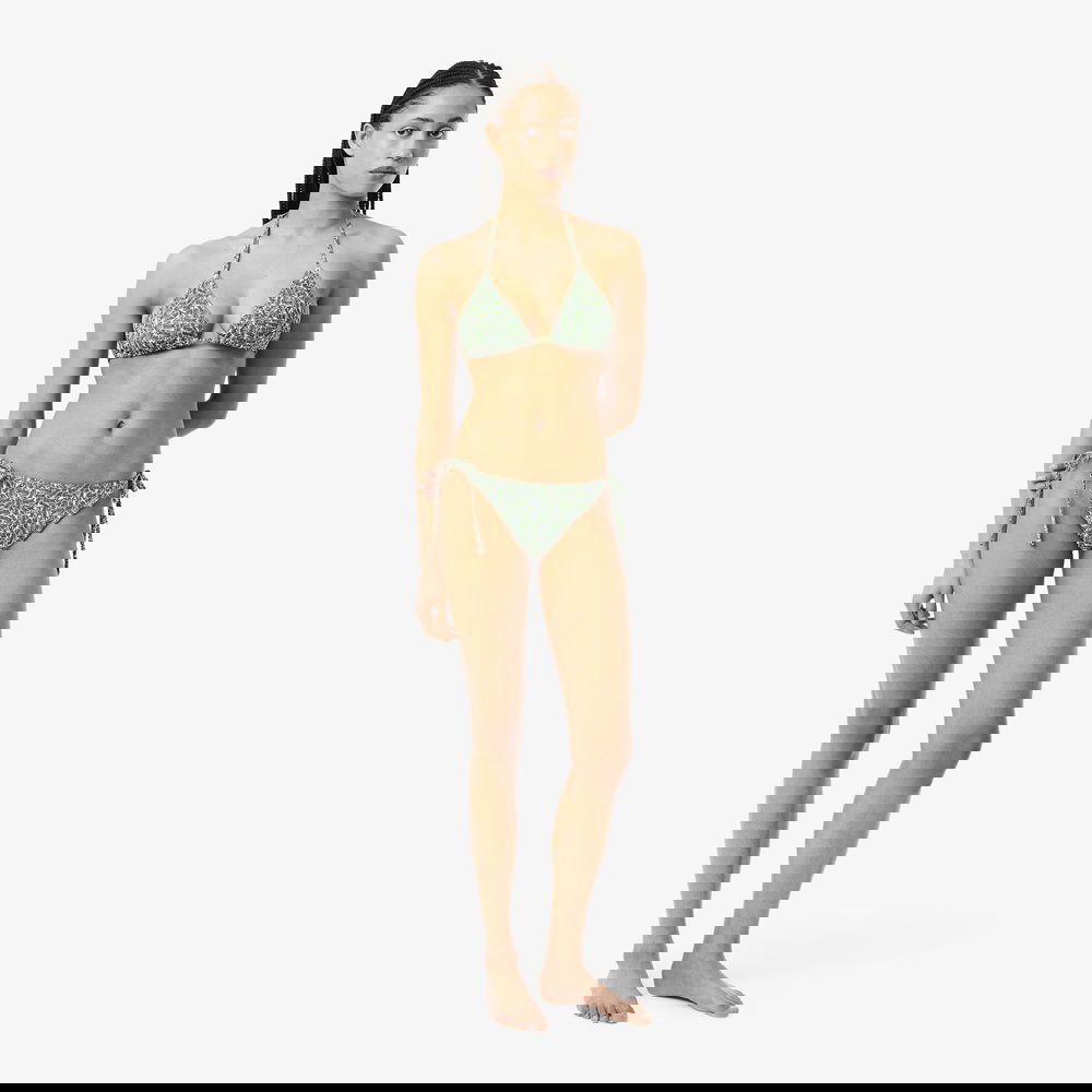 Lacoste Classic Kadın Baskılı Yeşil Bikini Altı