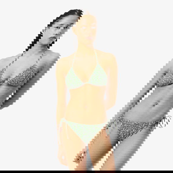 Lacoste Classic Kadın Baskılı Yeşil Bikini Üstü
