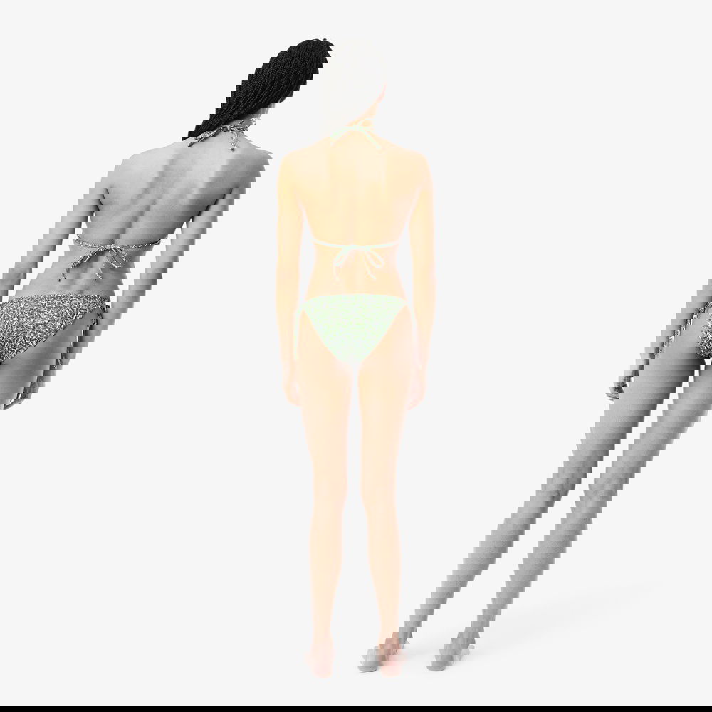 Lacoste Classic Kadın Baskılı Yeşil Bikini Altı