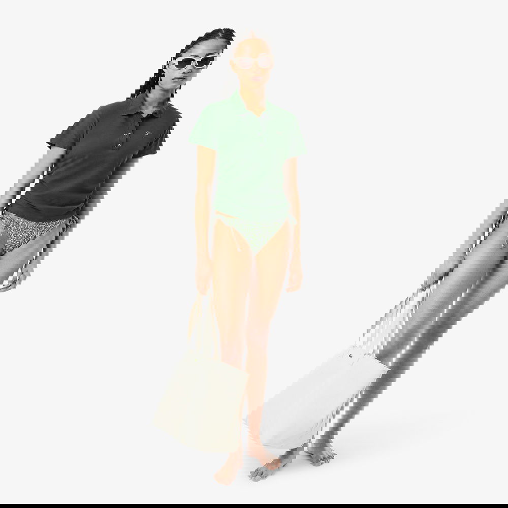 Lacoste Classic Kadın Baskılı Yeşil Bikini Altı