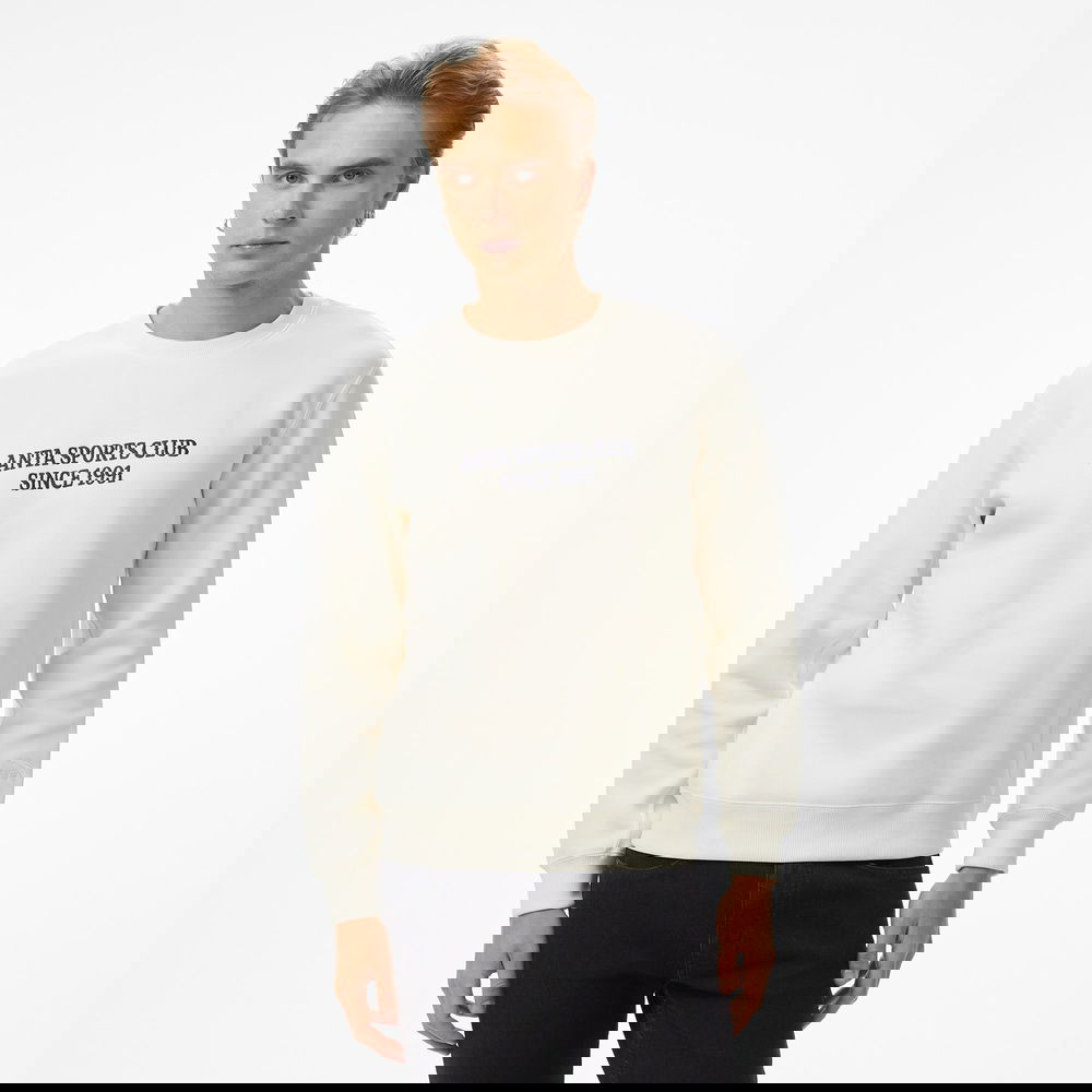 Anta Sports Club Erkek Beyaz Sweatshirt