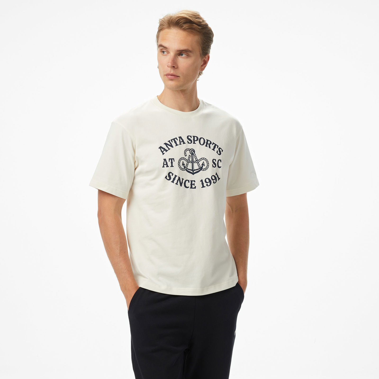 Anta Sports Club Erkek Beyaz T-Shirt
