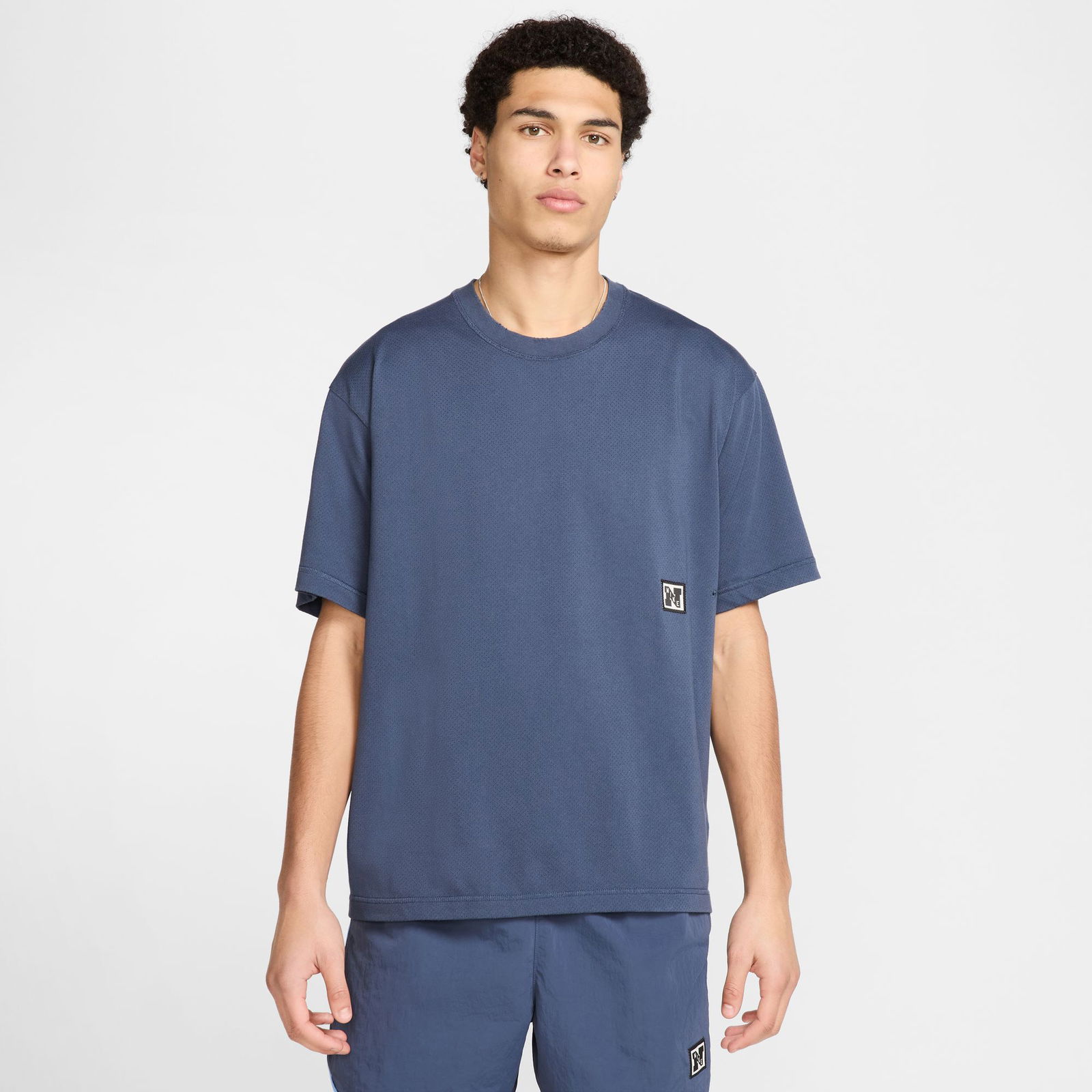 Nike Dri-FIT Heritage Perf Top Ss Erkek Mavi T-Shirt