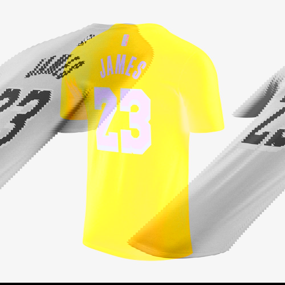 Nike Los Angeles Lakers Erkek Sarı Basketbol T-Shirt
