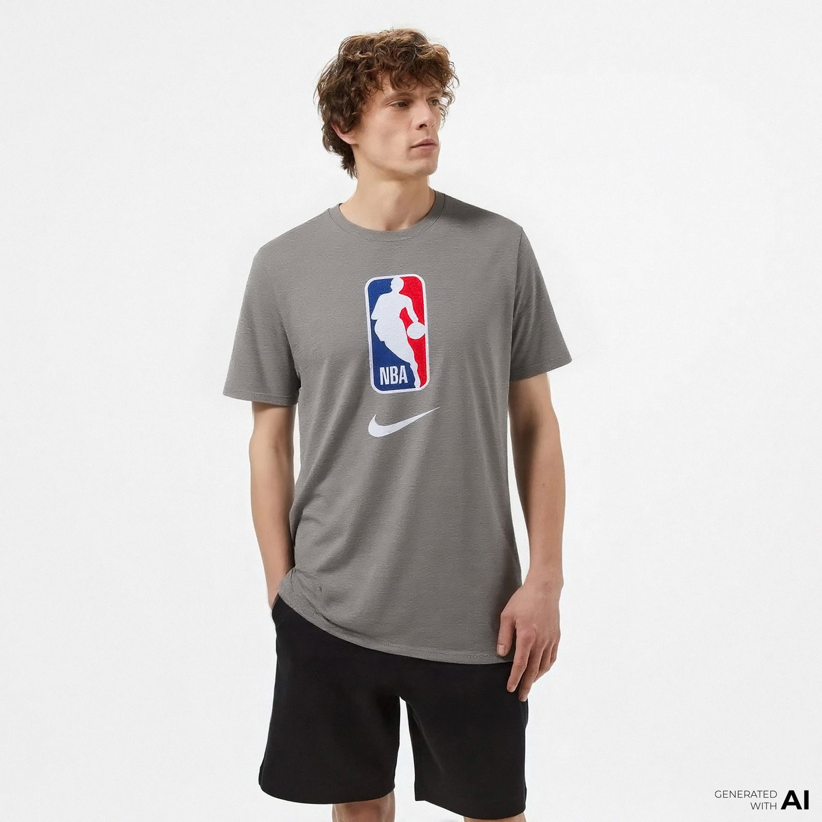 Nike NBA Nk Dri-FIT N31 Short-Sleeve Erkek Erkek Beyaz T-Shirt