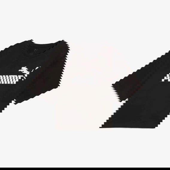 Puma Ess Cropped No 1 Logo Kadın Siyah T-Shirt