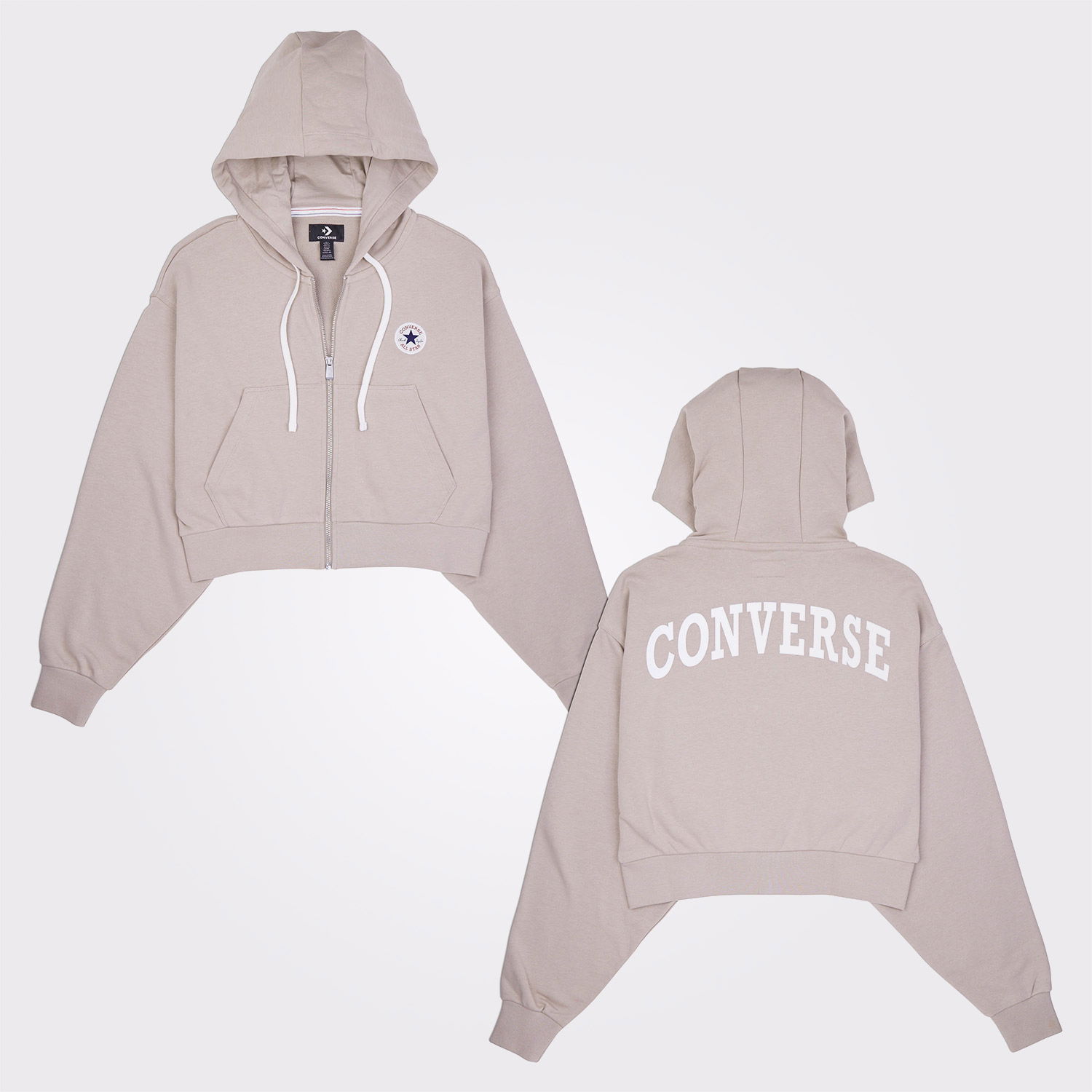 Converse Kadın Fermuarlı Siyah Eşofman Üstü