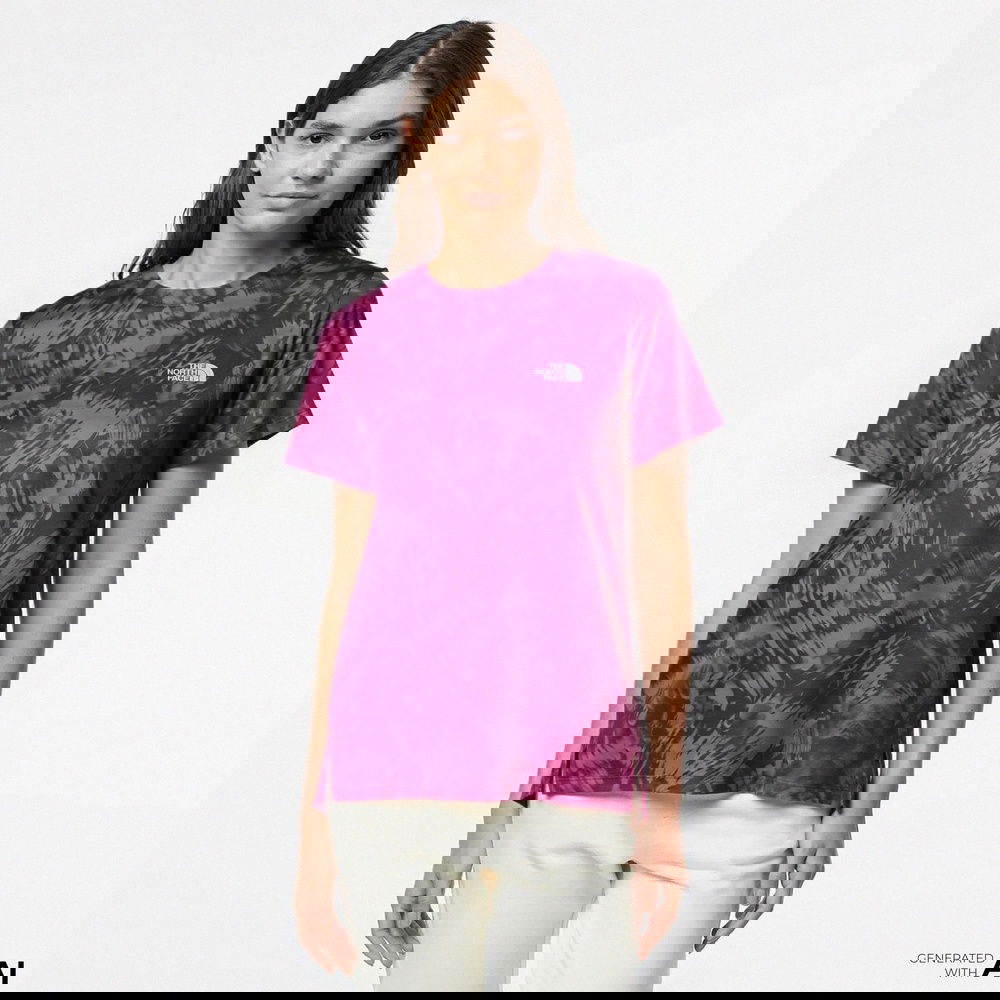 The North Face Flex S/S Reg Aop Kadın Pembe T-Shirt