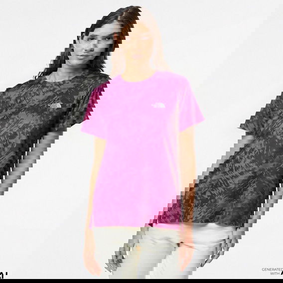 The North Face Flex S/S Reg Aop Kadın Pembe T-Shirt