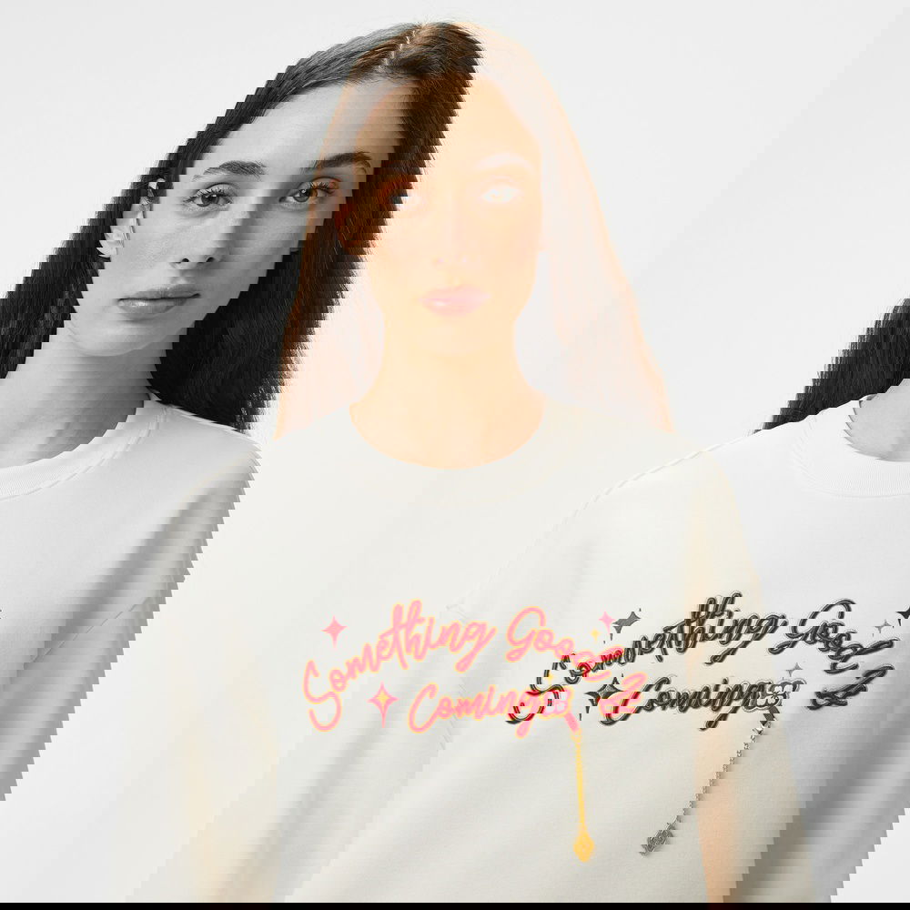 Anta CNY Good Luck Kadın Beyaz Sweatshirt