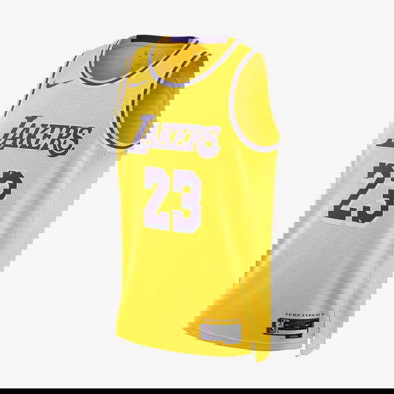 Nike Los Angeles Lakers Icon Edition 2022/23 Dri-FIT NBA Erkek Sarı Basketbol Forması