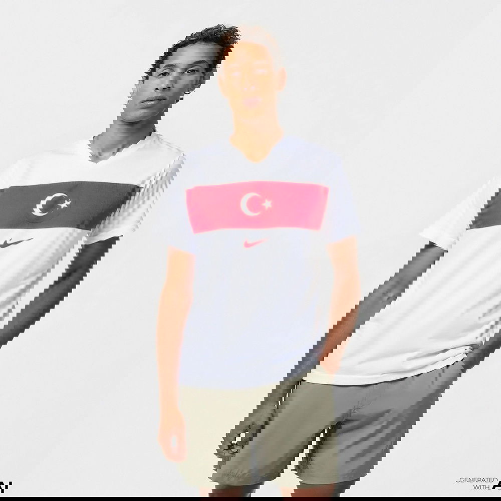 Nike Türkiye A Milli Takım Erkek Beyaz Euro 2024 Futbol Maç Forması