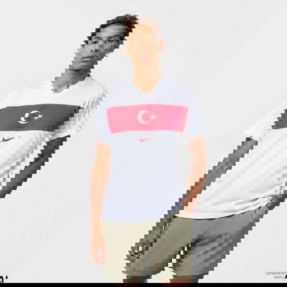 Nike Türkiye A Milli Takım Erkek Beyaz Euro 2024 Futbol Maç Forması