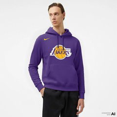 Nike Los Angeles Lakers Club Nba Pullover Erkek Siyah Günlük Sweatshirt