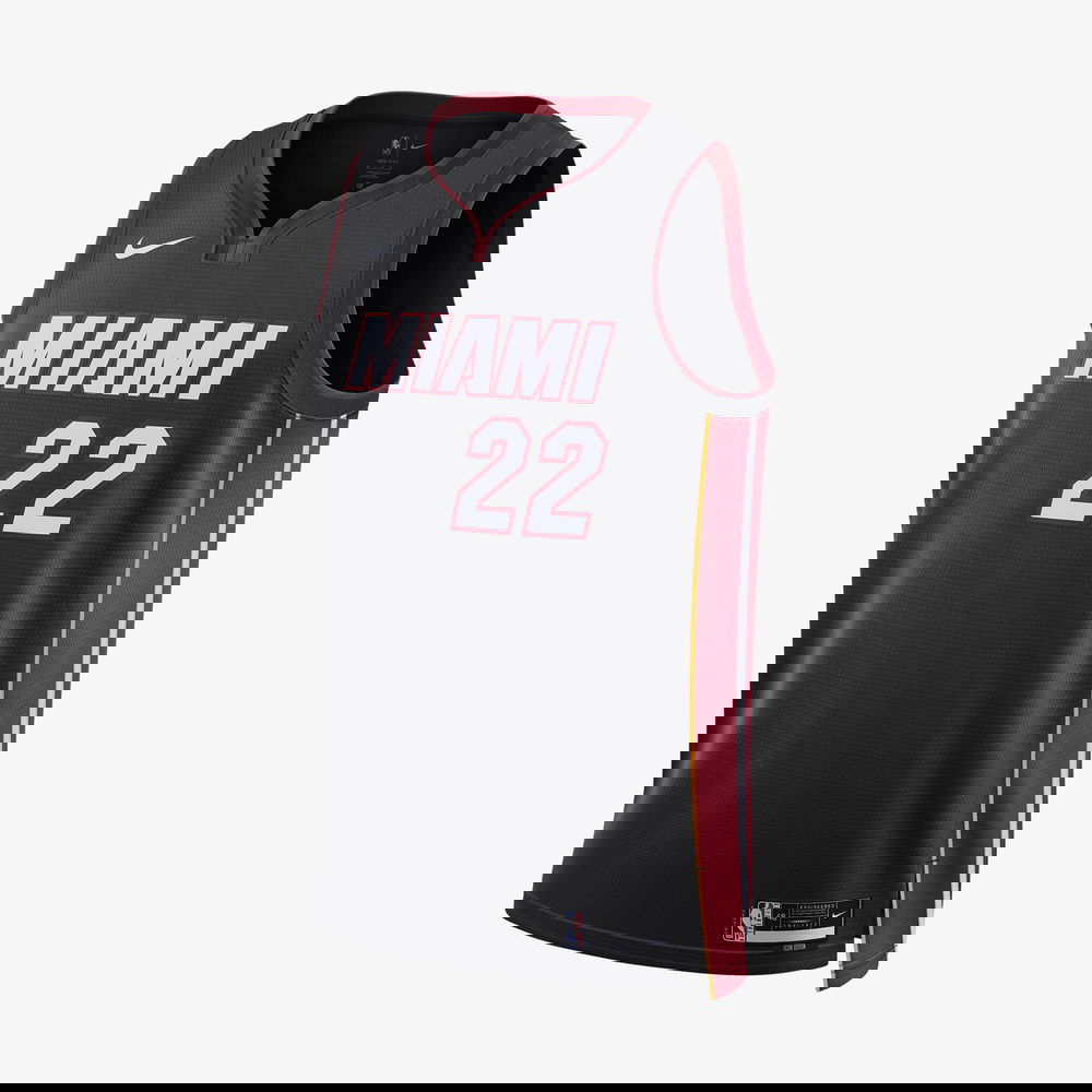 Nike Miami Heat Icon Edition Dri-Fit NBA Erkek Siyah Basketbol Forması