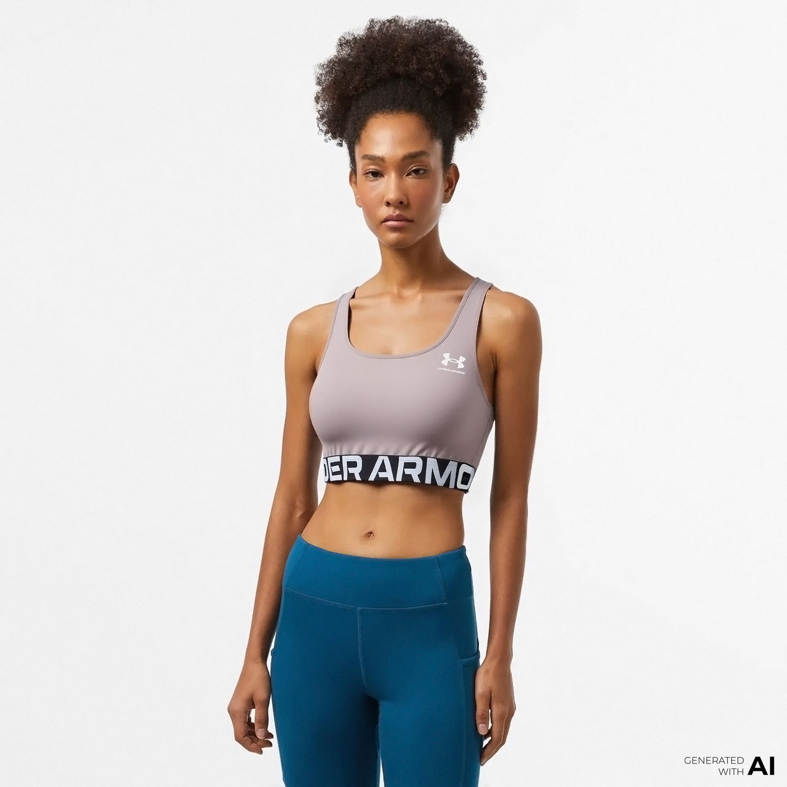 Under Armour Hg Mid nded Kadın Pembe Antrenman Bra