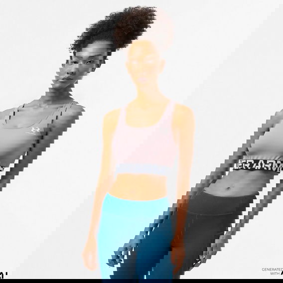Under Armour Heat Gear Mid Kadın Gri Antrenman Bra
