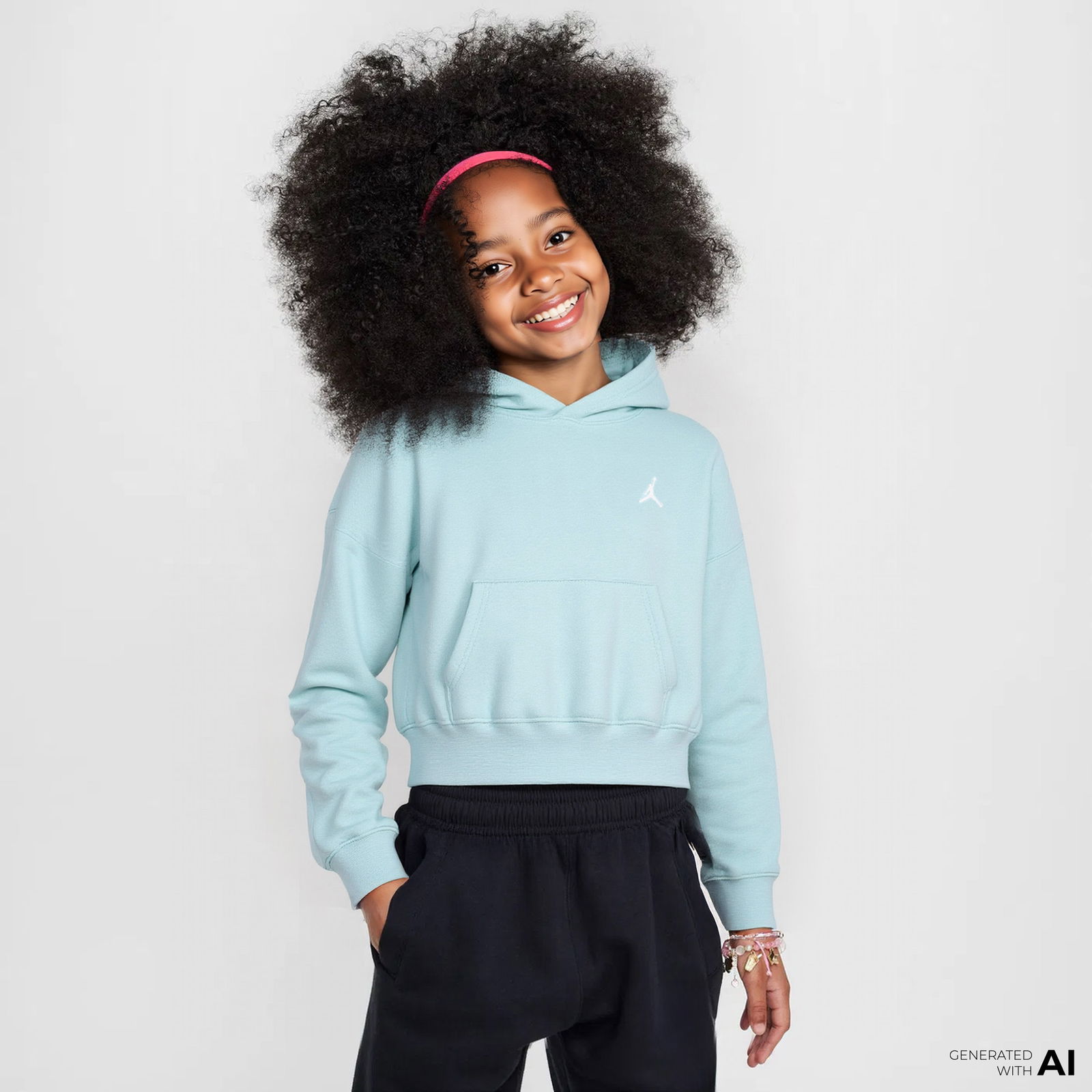 Nike Air Jordan Brooklyn Essentials Çocuk Mavi Günlük Sweatshirt