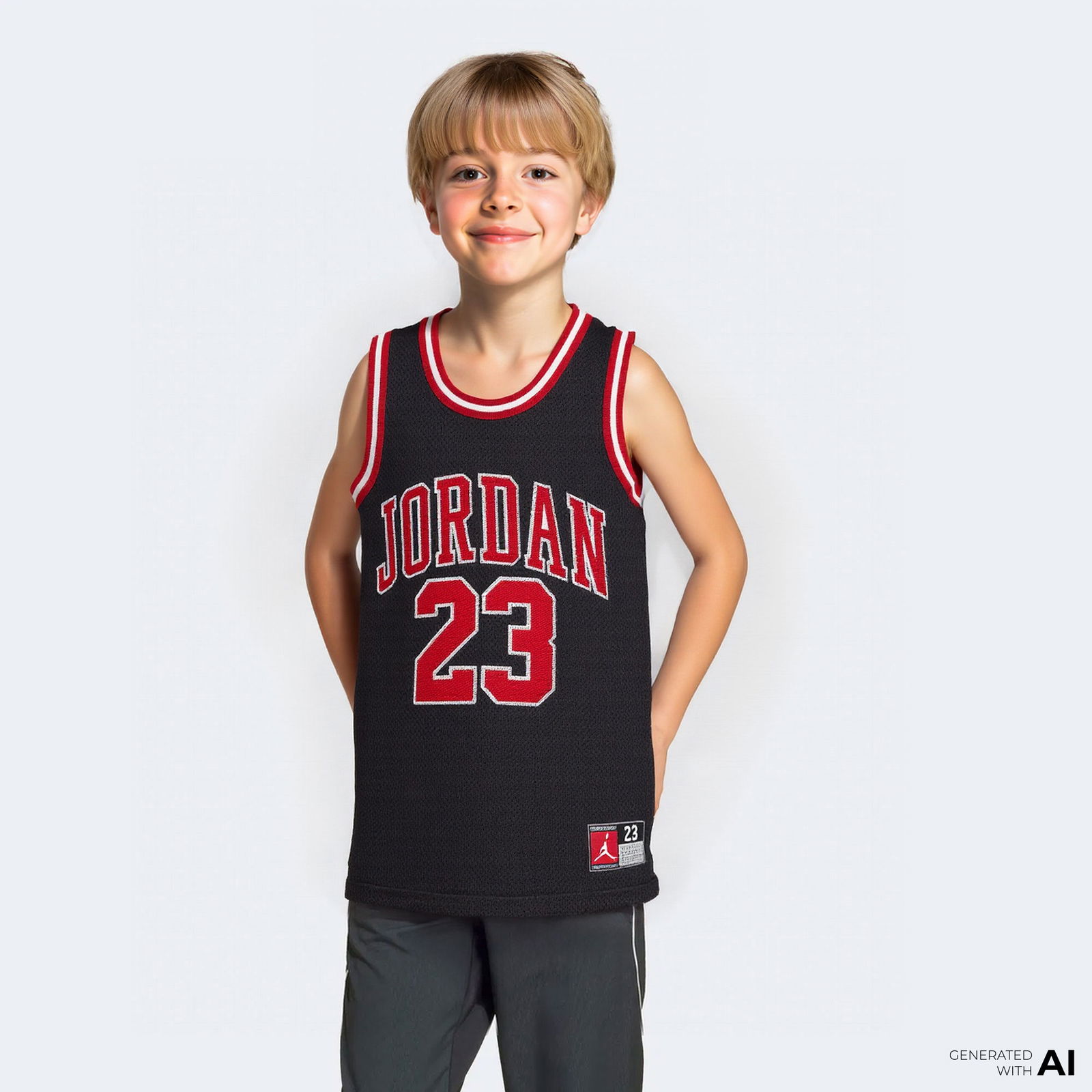Jordan Jumpman 23 Çocuk Kırmızı Basketbol Forması