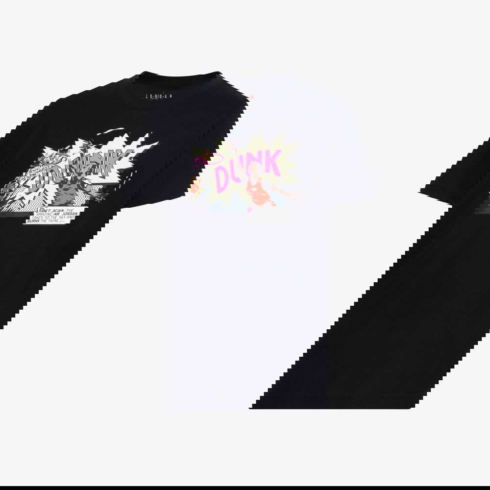 Jordan Air Jordan Comics Dunk Çocuk Siyah Günlük T-Shirt