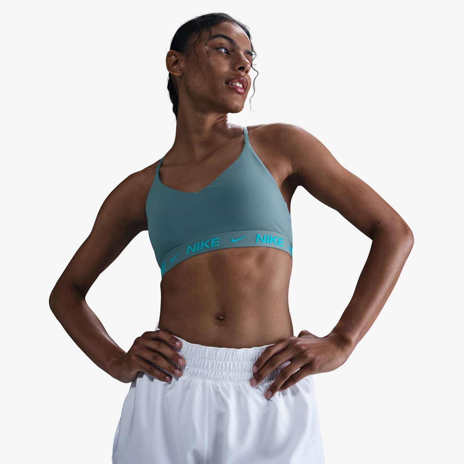 Nike Indy Light Support Kadın Mavi Antrenman Bra