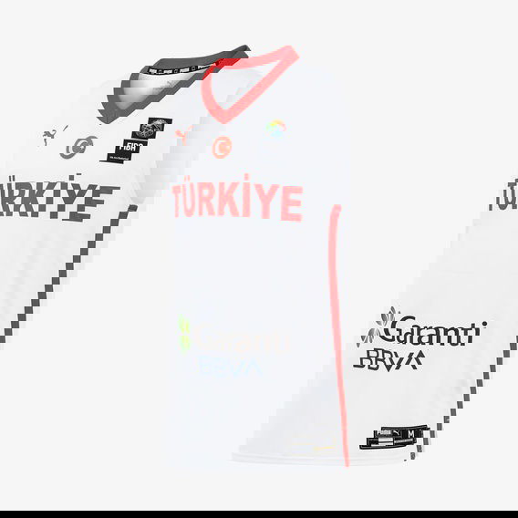 Puma Turkey V-Neck Game Jersey Erkek Beyaz Basketbol Forması