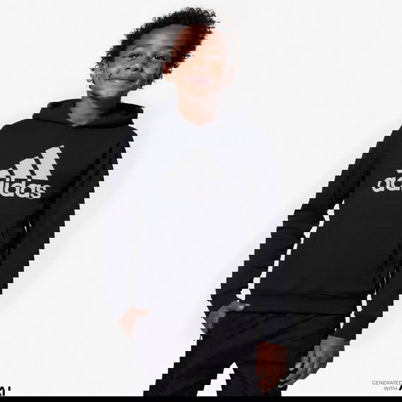 Adidas Big Logo Essentials Çocuk Siyah Sweatshirt